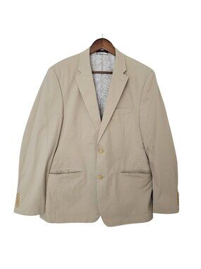 Lauren Ralph Lauren Slim Fit Blazer Jacket Mens Size 41R Beige